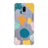 PrintiFy Samsung Galaxy J8 (2018) Köşe Korumalı Antişok Kapak Grunge Tasarımlı Şeffaf Kılıf