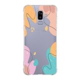 PrintiFy Samsung Galaxy J8 (2018) Köşe Korumalı Antişok Kapak Karışık Renkler Tasarımlı Şeffaf Kılıf