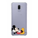 PrintiFy Samsung Galaxy J8 (2018) Köşe Korumalı Antişok Kapak Mickey Mouse Tasarımlı Şeffaf Kılıf