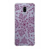 Printify Samsung Galaxy J8 (2018) Köşe Korumalı Antişok Kapak Nostalji Desen Tasarımlı Şeffaf Kılıf