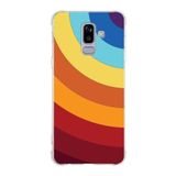 PrintiFy Samsung Galaxy J8 (2018) Köşe Korumalı Antişok Kapak Renk Cümbüşü Tasarımlı Şeffaf Kılıf