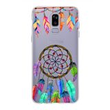 PrintiFy Samsung Galaxy J8 ile Uyumlu 1mm Slim Fit Nazar Boncuğu 6 Baskılı Şeffaf Kılıf