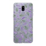 PrintiFy Samsung Galaxy J8 ile Uyumlu 1mm Slim Fit Water Color 3 Baskılı Şeffaf Kılıf