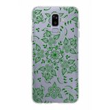 PrintiFy Samsung Galaxy J8 ile Uyumlu Kapak Nostalji Desen - A Tasarımlı 1mm Fit Şeffaf Silikon Kılıf