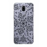 PrintiFy Samsung Galaxy J8 ile Uyumlu Kapak Nostalji Desen - B Tasarımlı 1mm Fit Şeffaf Silikon Kılıf
