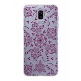 PrintiFy Samsung Galaxy J8 ile Uyumlu Kapak Nostalji Desen - F Tasarımlı 1mm Fit Şeffaf Silikon Kılıf