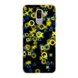 PrintiFy Samsung Galaxy J8 ile Uyumlu Kapak Semboller Tasarımlı 1mm Fit Şeffaf Silikon Kılıf