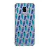 PrintiFy Samsung Galaxy J8 Uyumlu Nazar Boncuğu 4 Baskılı Şeffaf Köşe Korumalı Antişok Kılıf