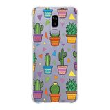 PrintiFy Samsung Galaxy J8 Uyumlu Water Color 4 Baskılı Şeffaf Köşe Korumalı Antişok Kılıf