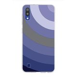 PrintiFy Samsung Galaxy M10 ile Uyumlu Kapak Renk Cümbüşü D Lila Tasarımlı 1mm Fit Şeffaf Silikon Kılıf