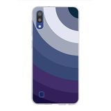 PrintiFy Samsung Galaxy M10 ile Uyumlu Kapak Renk Cümbüşü E Mavi Tasarımlı 1mm Fit Şeffaf Silikon Kılıf