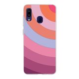 PrintiFy Samsung Galaxy M10s ile Uyumlu Kapak Renk Cümbüşü F Pembe Tasarımlı 1mm Fit Şeffaf Silikon Kılıf