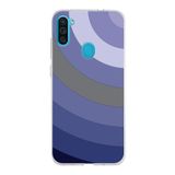 PrintiFy Samsung Galaxy M11 ile Uyumlu Kapak Renk Cümbüşü D Lila Tasarımlı 1mm Fit Şeffaf Silikon Kılıf