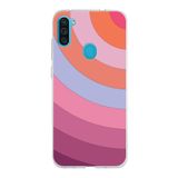 PrintiFy Samsung Galaxy M11 ile Uyumlu Kapak Renk Cümbüşü F Pembe Tasarımlı 1mm Fit Şeffaf Silikon Kılıf