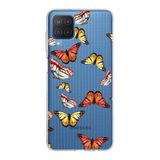 PrintiFy Samsung Galaxy M12 ile Uyumlu 1mm Slim Fit Water Color 2 Baskılı Şeffaf Kılıf