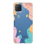 PrintiFy Samsung Galaxy M12 ile Uyumlu Kapak Karışık Renkler Tasarımlı 1mm Fit Şeffaf Silikon Kılıf