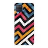 PrintiFy Samsung Galaxy M12 ile Uyumlu Kapak Labirent Grafiti Tasarımlı 1mm Fit Şeffaf Silikon Kılıf