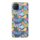 PrintiFy Samsung Galaxy M12 ile Uyumlu Kapak Memphis Desen - 2 Tasarımlı 1mm Fit Şeffaf Silikon Kılıf