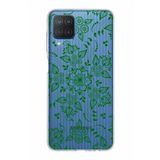 PrintiFy Samsung Galaxy M12 ile Uyumlu Kapak Nostalji Desen - A Tasarımlı 1mm Fit Şeffaf Silikon Kılıf