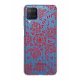 PrintiFy Samsung Galaxy M12 ile Uyumlu Kapak Nostalji Desen - E Tasarımlı 1mm Fit Şeffaf Silikon Kılıf