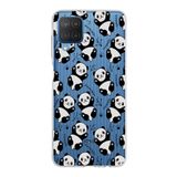 PrintiFy Samsung Galaxy M12 ile Uyumlu Kapak Panda Tasarımlı 1mm Fit Şeffaf Silikon Kılıf