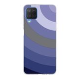 PrintiFy Samsung Galaxy M12 ile Uyumlu Kapak Renk Cümbüşü D Lila Tasarımlı 1mm Fit Şeffaf Silikon Kılıf