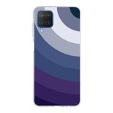 PrintiFy Samsung Galaxy M12 ile Uyumlu Kapak Renk Cümbüşü E Mavi Tasarımlı 1mm Fit Şeffaf Silikon Kılıf