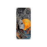 PrintiFy Samsung Galaxy M12 ile Uyumlu Simya Serisi Mozaik Tanrıça Tasarımlı Uv Baskılı Köşe Korumalı Antişok Kılıf