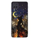 PrintiFy Samsung Galaxy M12 ile Uyumlu Vitray Cadı Saati Tasarımlı Şeffaf Silikon Kılıf