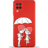 PrintiFy Samsung Galaxy M12 Uyumlu Lansman Kılıf Aşk Tasarımlı İçi Kadife Kapak kirmizi