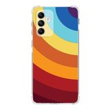 Printify Samsung Galaxy M13 Köşe Korumalı Antişok Kapak Renk Cümbüşü Tasarımlı Şeffaf Kılıf