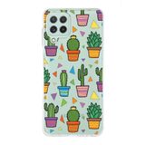 PrintiFy Samsung Galaxy M22 ile Uyumlu 1mm Slim Fit Water Color 4 Baskılı Şeffaf Kılıf