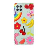 PrintiFy Samsung Galaxy M22 ile Uyumlu 1mm Slim Fit Water Color 5 Baskılı Şeffaf Kılıf