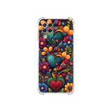 PrintiFy Samsung Galaxy M22 ile Uyumlu Düşlerin Dansı serisi Çiçeklerin Dansı Tasarımlı Uv Baskılı Köşe Korumalı Antişok Kılıf