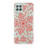 PrintiFy Samsung Galaxy M22 ile Uyumlu Kapak Nostalji Desen - E Tasarımlı 1mm Fit Şeffaf Silikon Kılıf