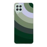 PrintiFy Samsung Galaxy M22 ile Uyumlu Kapak Renk Cümbüşü C Haki Tasarımlı 1mm Fit Şeffaf Silikon Kılıf