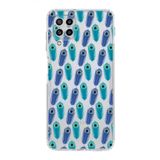 PrintiFy Samsung Galaxy M22 ile Uyumlu Nazar Boncuğu 4 Baskılı Kamera Korumalı Şeffaf Silikon Kılıf