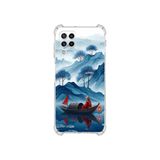 PrintiFy Samsung Galaxy M22 ile Uyumlu Simya Serisi Sonsuz Akış Tasarımlı Uv Baskılı Köşe Korumalı Antişok Kılıf