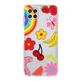 PrintiFy Samsung Galaxy M22 ile Uyumlu Water Color 5 Kamera Korumalı Şeffaf Kılıf