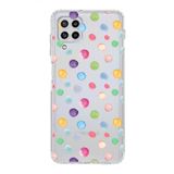 PrintiFy Samsung Galaxy M22 ile Uyumlu Water Color 6 Kamera Korumalı Şeffaf Kılıf