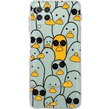 PrintiFy Samsung Galaxy M22 Kamera Korumalı Kapak Duck Tasarımlı Şeffaf Kılıf