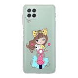 PrintiFy Samsung Galaxy M22 Kamera Korumalı Kapak Vespagirl Tasarımlı Şeffaf Kılıf