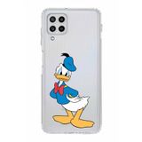 PrintiFy Samsung Galaxy M22 Uyumlu Kamera Korumalı Kapak Donald Duck D Tasarımlı Şeffaf Kılıf