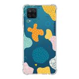 PrintiFy Samsung Galaxy M22 Uyumlu Köşe Korumalı Antişok Kapak Grunge Tasarımlı Şeffaf Kılıf