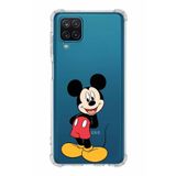 PrintiFy Samsung Galaxy M22 Uyumlu Köşe Korumalı Antişok Kapak Mickey Mouse Tasarımlı Şeffaf Kılıf