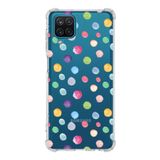 PrintiFy Samsung Galaxy M22 Uyumlu Water Color 6 Baskılı Şeffaf Köşe Korumalı Antişok Kılıf
