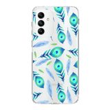 PrintiFy Samsung Galaxy M23 ile Uyumlu 1mm Slim Fit Nazar Boncuğu 3 Baskılı Şeffaf Kılıf
