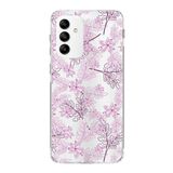 PrintiFy Samsung Galaxy M23 ile Uyumlu Kapak Floral Pudra Tasarımlı 1mm Fit Şeffaf Silikon Kılıf