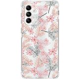 Printify Samsung Galaxy M23 Köşe Korumalı Antişok Kapak Floral Kırmızı Tasarımlı Şeffaf Kılıf
