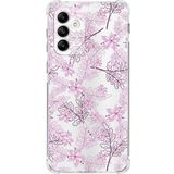 Printify Samsung Galaxy M23 Köşe Korumalı Antişok Kapak Floral Pudra Tasarımlı Şeffaf Kılıf